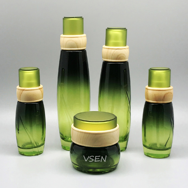 保齡球化妝品玻璃瓶套裝  乳液按壓瓶150ml 面霜瓶(圖2)